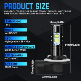 AUIMSOCO Ultra High Low beam Bulbs for Kubota pn K7571-54340 12v 37.5w Visibility 881