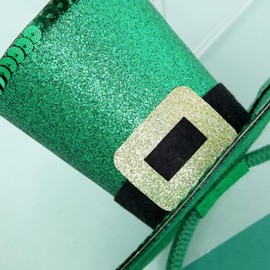 Needzo St. Patrick's Leprechaun Top Hat Headband, Patty's Party Hair Accessories, One Size Fits Most (Pack of 3)