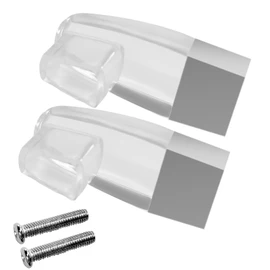 Clear Acrylic Shower Door Towel Bar Brackets with Bright Chrome Sleeve Part Number is SPAB4125CH Replacement for alumax/Basco Framed Sliding Glass Shower Door Towel Rod - Towel Bar NOT Included