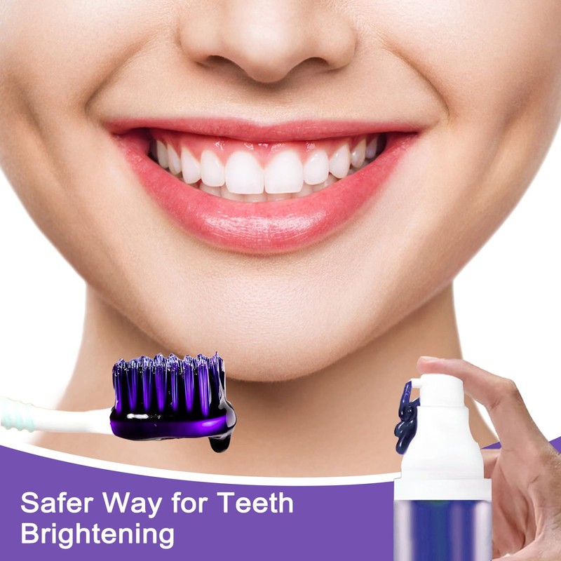 Purple Teeth Whitening Toothpaste Toothpaste 1 Piece White Teeth Whitening