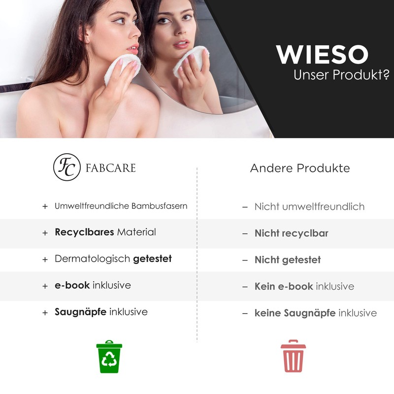 FABCARE Washable make-up removal pads – DERMATEST: VERY GOOD –