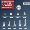 Kozelo 120pcs M6 Socket Head Cap Screws Bolts Nuts Assortment
