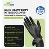 6-mil Disposable Nitrile Gloves, Black, Large, Food-Safe & Powder-Free