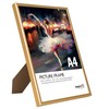Inspire By Hampton BACKLOADER A4 (21x29.7cm) Gold Poster Frame Acrylic