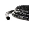 Secure 1/4 Inch Black Polyethylene Spiral Wrap - 50 Feet