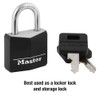 Master Lock 131D 1-3/16" Wide Covered Aluminum Keyed Padlock, One