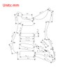 FD 11-Holes Aluminum Anodized Modern Style Strat SSS Guitar Pickguard