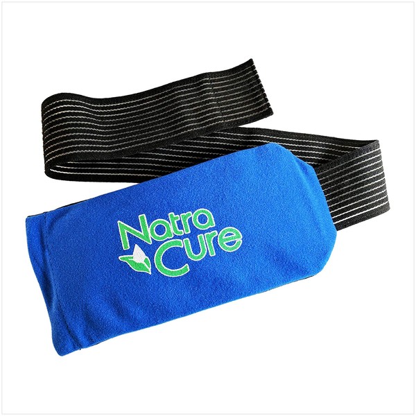 NatraCure Universal Cold Pack Ice Wrap – 1 Ice Pack Compress w/ 1 Sleeve - 5" x 10" Pouch, Holder with 24" Nylon Strap and 1 Clay Pack, Reusable for Injuries to Arm, Wrist, Foot, Elbow, Knee, Ankle