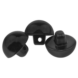 Yocimango Plastic ABS Mushroom Half Dome Button Buttons 15mm Black Suitable for Sewing Garments, Sweaters, Windbreakers and Other Decorative Buttons -30pcs