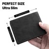 Leather Wallet for Men, Slim Soft Bifold Wallet with Card