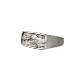 Strickly Boarding Mens Lead-Free Pewter Dawn Patrol Ring Size 9