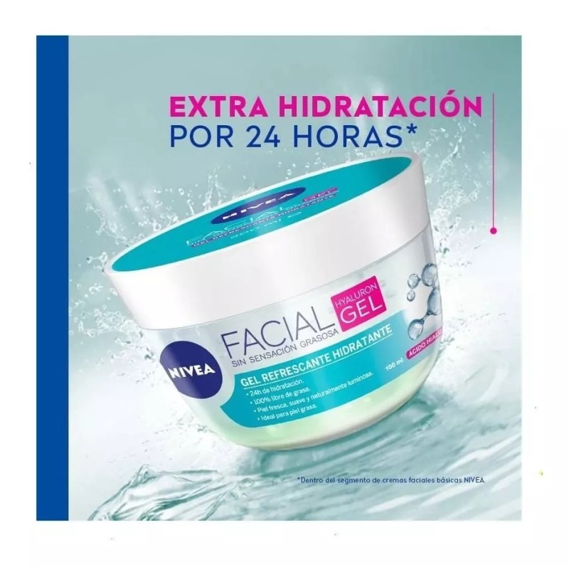 Nivea Gel Refrescante Hidratante Facial Nivea Hyaluron Gel 200 Ml