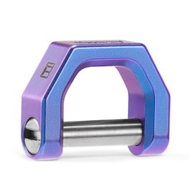 MecArmy Key Ring, Titanium, D Shape, 0.6 inches (16.5 mm), Blue, CH2 D-Ring, Screw-Type, Mini, Cute, D-Ring, Small, Lightweight, Rustless, Stylish, Keychain, Metal Fittings, Handmade, Handicrafts, Accessory Parts, Keys, Anti-Lost Goods