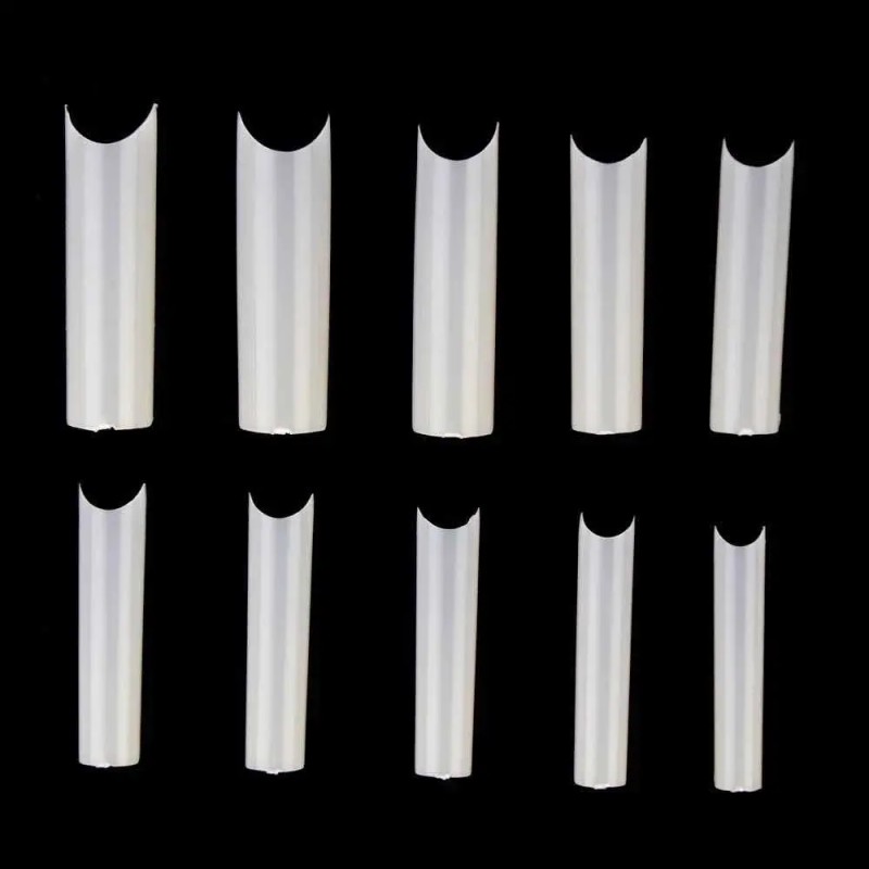 Tip Cuadrado Largo 400 Piezas Long Bamboo Uñas Acrilico