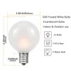 25 Pack G40 Frosted White Light Bulbs Replacement, 1.5 Inch