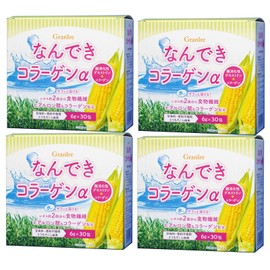 難消化性デキストリン 食物繊維 コラーゲン 酵素 なんできコラーゲンα 30包入 4箱 無添加 無香料 スティック 難消化性 デキストリン 食物繊維 粉末