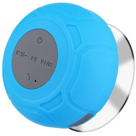 Annlend Bluetooth Shower Speaker Waterproof Portable Wireless Water-Resistant Speaker Suction Cup,Built-in Mic，4-6hrs of Playtime ，Bathroom Speakerphone for Phone Tablet - Blue