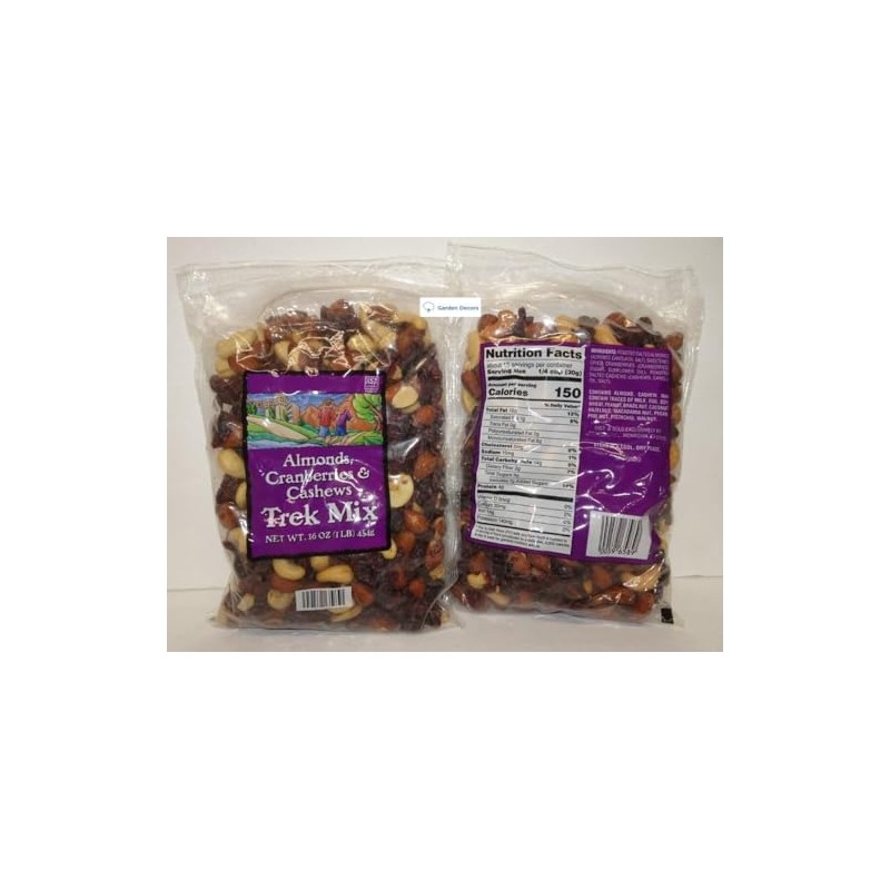 Trader Joe Almonds, Cranberries & Cashews Trek Mix 16oz 454g