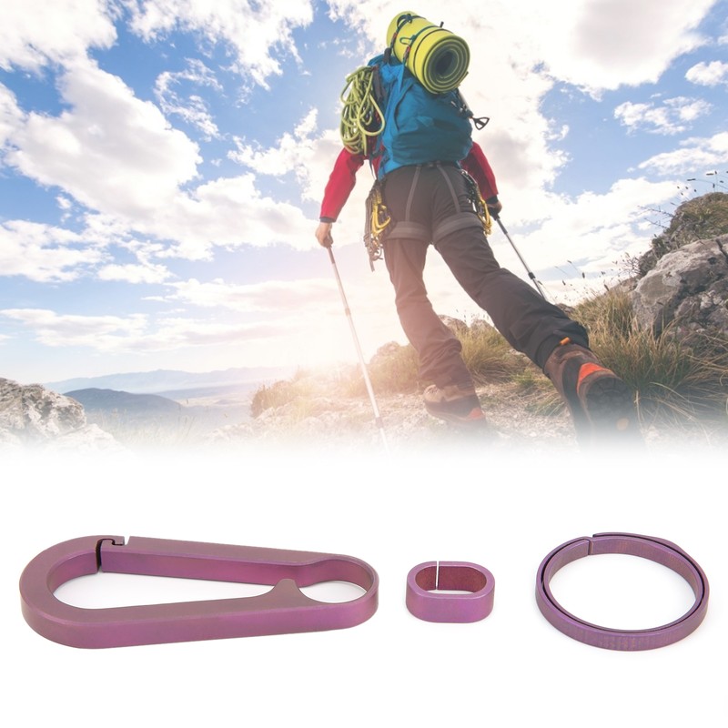 Lightweight Titanium Alloy Key Chain Waist Hanging Keyring Outdoor Climbing
