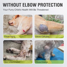 KISFLY Dog Front Leg Brace for Elbow Hygroma Dysplasia Shoulder Dislocation Elbow Calluses Elbow Pads for Dogs Prevent Licking Wound Left Leg M
