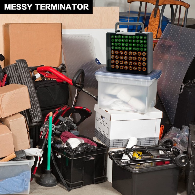 FULLCASE Battery Storage Organizer Holder Holds 72 AA AAA Batteries,