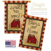 Primitive Bless Our Home Garden House Flags Set Country Living