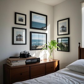 Szyeequoo A4 Frame,A4 Picture Frame with Mount for Tabletop,Photo Frame for Wall & Desk,A4 Photo Frame Matted to A5 Frame,Horizontal or Vertical Picture Frames,21X29.7CM Photo Frames,A4 Black Frame