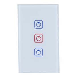 Tecnolite Connect - Apagador Inteligente Táctil WiFi 3 Circuitos, Sin Cable Neutro, Compatible con App móvil, Alexa, Google y Siri, Interruptor Inteligente