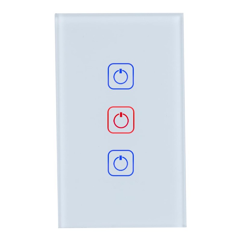 Tecnolite Connect - Apagador Inteligente Táctil WiFi 3 Circuitos, Sin