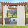 NICETOWN Beige Outdoor Curtains for Patio Waterproof, Thermal Insulated Top