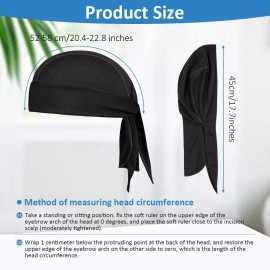 Unbranded Cooling Pirate Skull Cap Bandana Men Cycling Riding Helmet Liner Head Cap Black