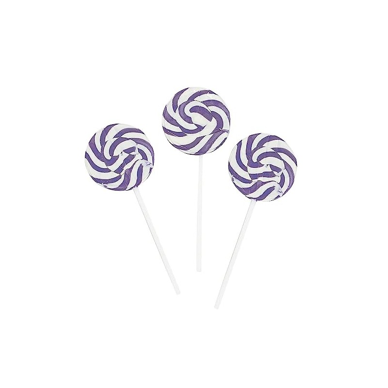 PURPLE SWIRL LOLLIPOPS - 24 SUCKERS INDIVIDUALLY WRAPPED - 2