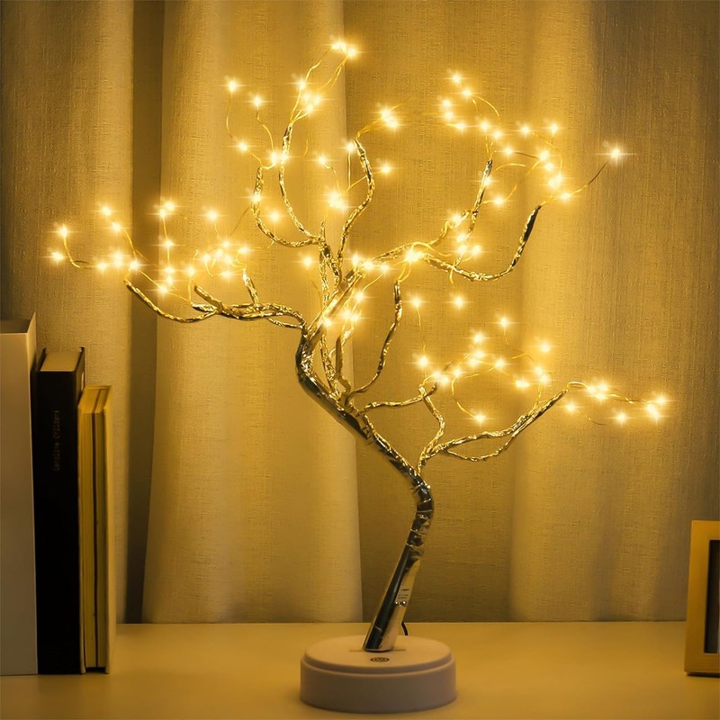 20" 108 LED Tabletop Bonsai Tree Light Tree Lamp for