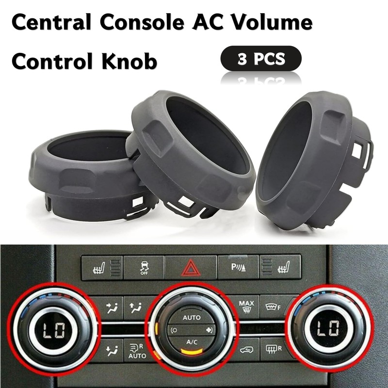 DJF LR029591 3PCS Central Console AC Volume Control Knob Fit