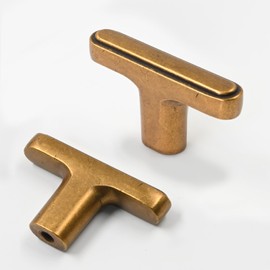 Asidrama 10 Pack Antique Brass Kitchen Cabinet Knobs Dresser Knobs Drawer Knobs Cabinet Hardware Zinc Knobs for Dresser Drawers