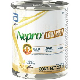 Nepro Low Prot - Caja con 24 piezas de 237ml, Sabor Vainilla, Ideal para Pacientes con Enfermedad Renal, Bajo en Sodio, Fósforo y Potasio