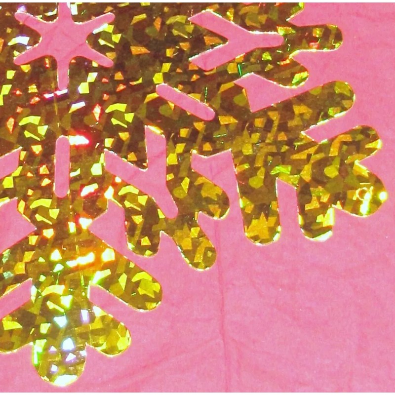Beistle 14 inch Prismatic GOLD Snowflake Cutout 1 piece, Assorted