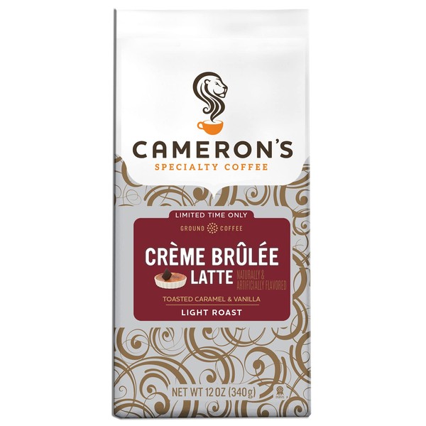 Cameron's Holiday Ground Coffee, Creme Brulee Latte, 12 Ounce