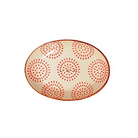 Ceramic soap dish Tabea handpainted with holes for water drainage 14 x 9.5 x 2 cm