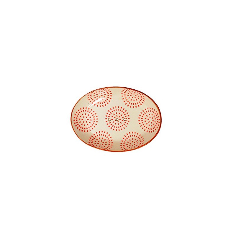 Ceramic soap dish Tabea handpainted with holes for water drainage