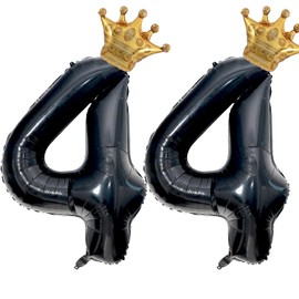 Globo con número de corona negra (número 44)