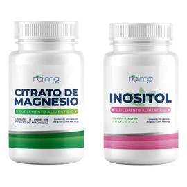 Citrato De Magnesio E Inositol 500mg - 100 Cáps. Por Frasco Sabor Sin Sabor