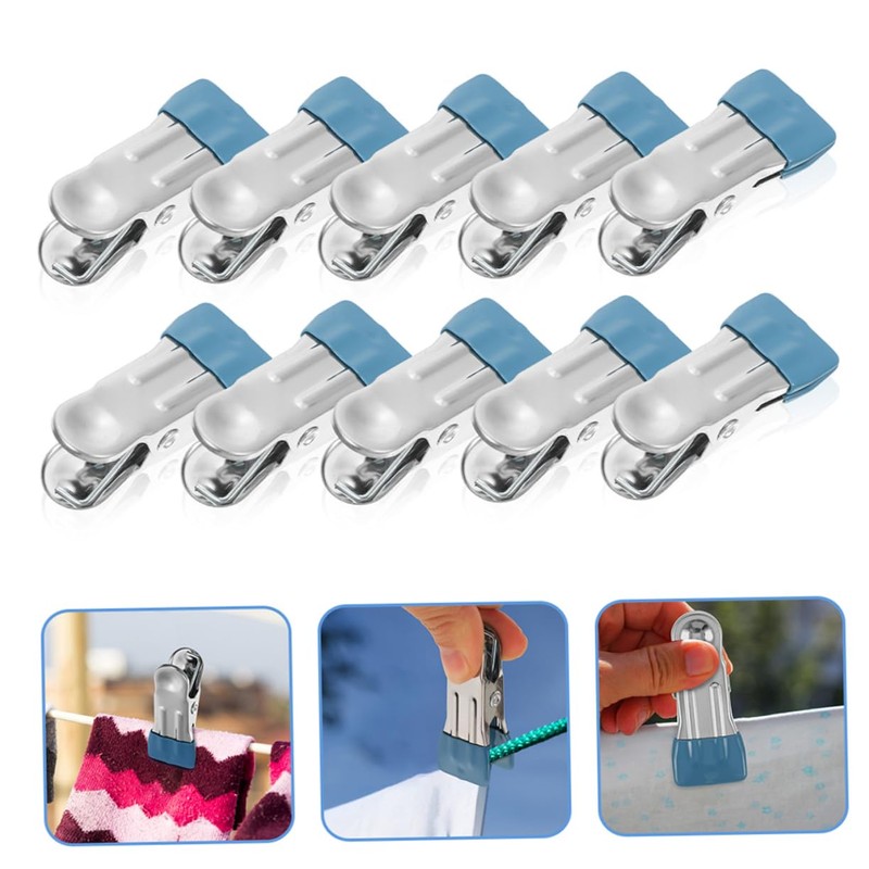 CAXUSD 50pcs Heavy Duty Stainless Steel Pool Cover Clamps Non-
