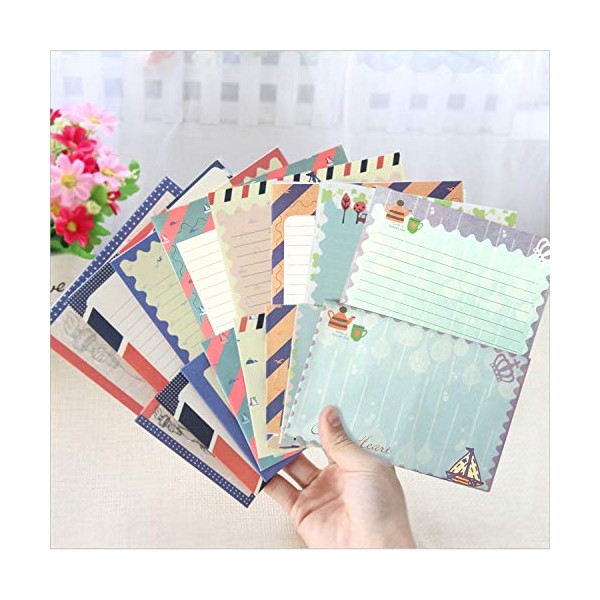 SCStyle 48Pcs Stationery set-32 Cute Lovely Kawaii Special Design Writing Stationery Paper with 16 pcs Envelopes