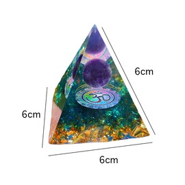 VMSTKWW Orgone Pyramid Moonstone Ogan Crystal Amethyst Orgonite Pyramid Nature Reiki Chakra Crushed Stone Tree of Life Crystal Healing Chakra Pyramid Gift for Friends