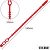 TERF® 50 Pcs Red Reusable Beaded Double Loop Cable Ties