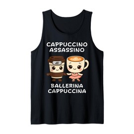 Kawaii Cappuccino Assassino Ballerina Italian Brainrot Meme Tank Top