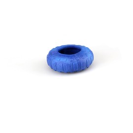 FRIENDLY PET Tire 4"-Blue TPR Chewable Dog Toy for Teeth Grinding&Cleaning Dog Fetch Toys for Enhancing Interactivity Outdoor Suitable for Small to Medium Dogs of All Breeds