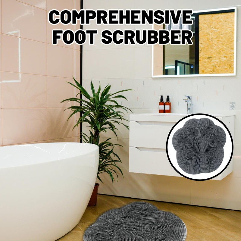 Shower Foot Scrubber Mat, Foot Massage Mat with Non-Slip Design,