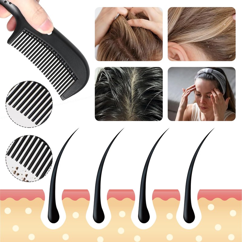 ExcellaElite Scalp Comb for Dandruff Removal 3 Pcs Scalp Sweep